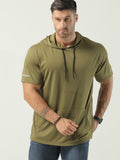 Men's Short-Sleeve Hoodie - Olive