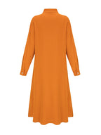 Fashion Women's Shirt Dress, Dress - Orange