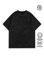 Men Heavyweight Short Sleeve T Shirt Washed Vintage Fashion Print Acid Wash Distressed Grunge Style Pure Breathable Fabric High Street Hip Hop Loose Fit Gym Fitness Workout Tops Casual Clothing 2026 - Black