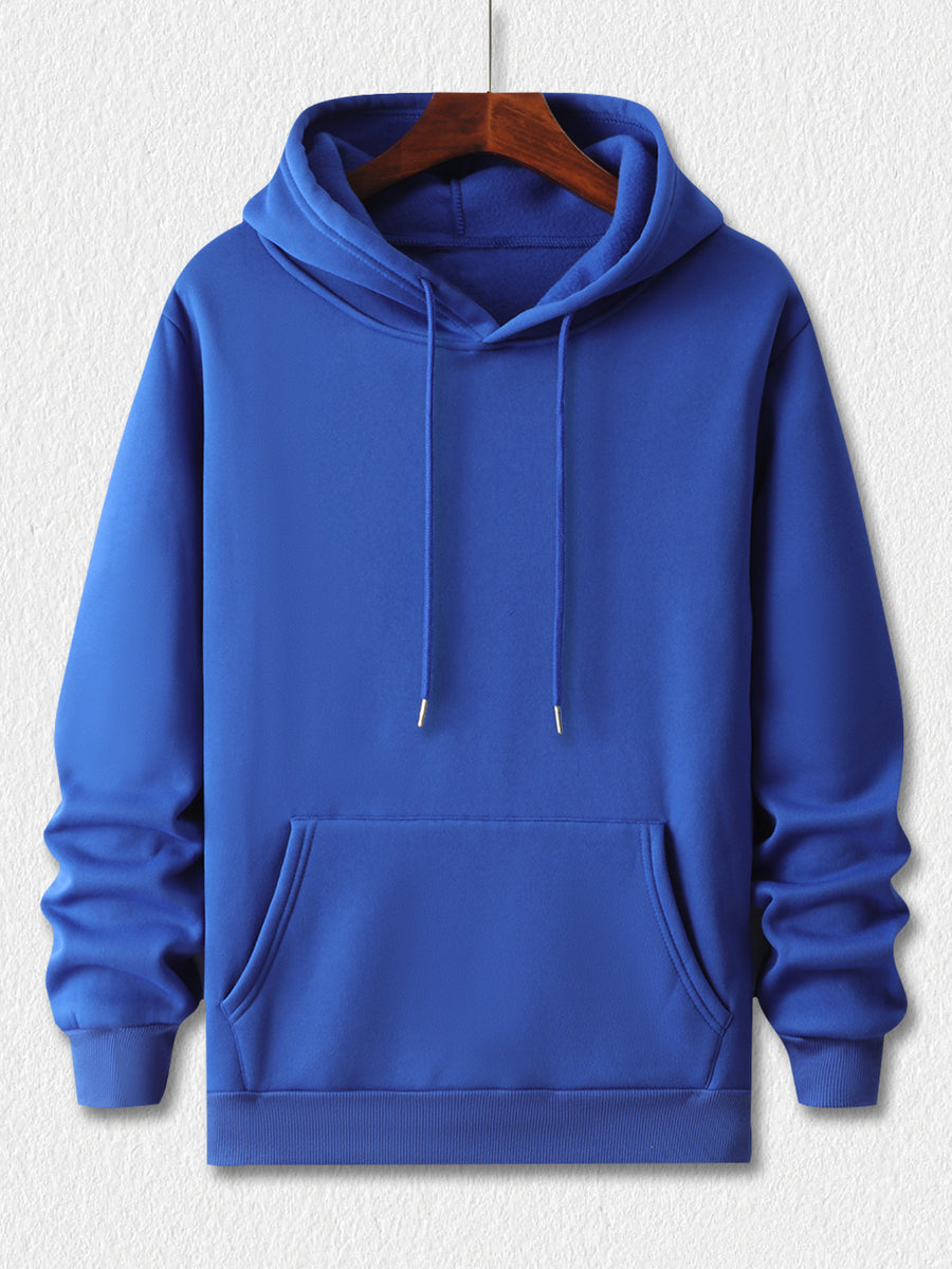 Men's Street-Style Cool Gradient Bear Symbol Hooded Sweatshirt, Featuring a Graffiti Bear Personality Print, Embodying American Street Fashion Culture, an Exclusive Item for Trendsetters! This Men's Hooded Sweatshirt Is Made from Selected - Color Blue
