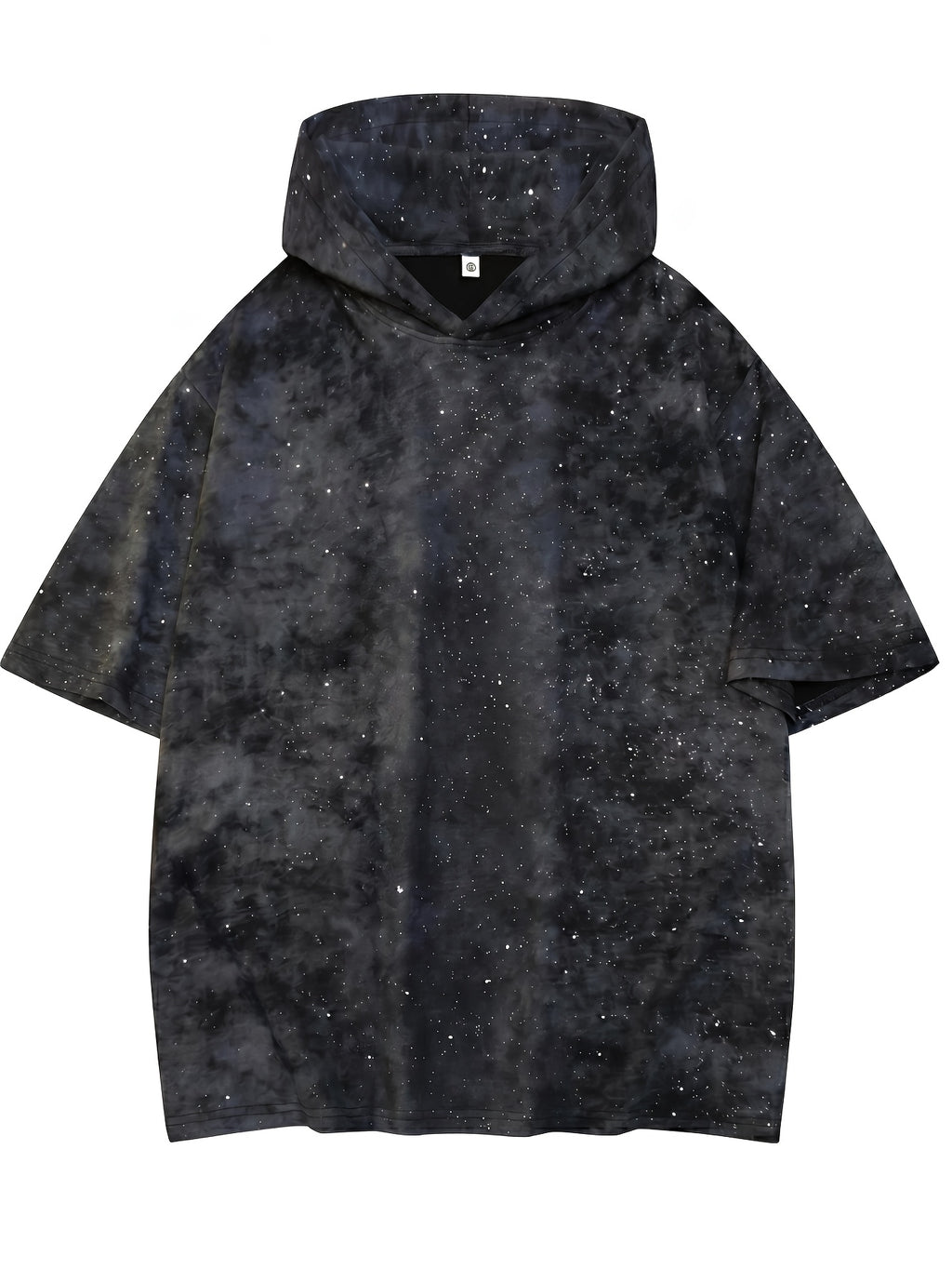 Men's Summer Short-Sleeve T-Shirt and Sports Hoodie - Black