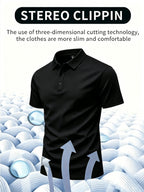 6pcs Men'S Summer Shirts, Men'S Loose Casual Business for polo Shirts, Fashionable Tops, Collared Casual T-Shirts, Short-Sleeved Tops. Suitable for Polo, Golf, Tennis - Mixed colors