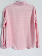 Elegant Special Edition Women'S Printed Shirt - Long Sleeve Button-Up, Classic Collar, Suitable for Office, Commute, Or Formal Events, Office Wear, Exquisite Casual - Pink