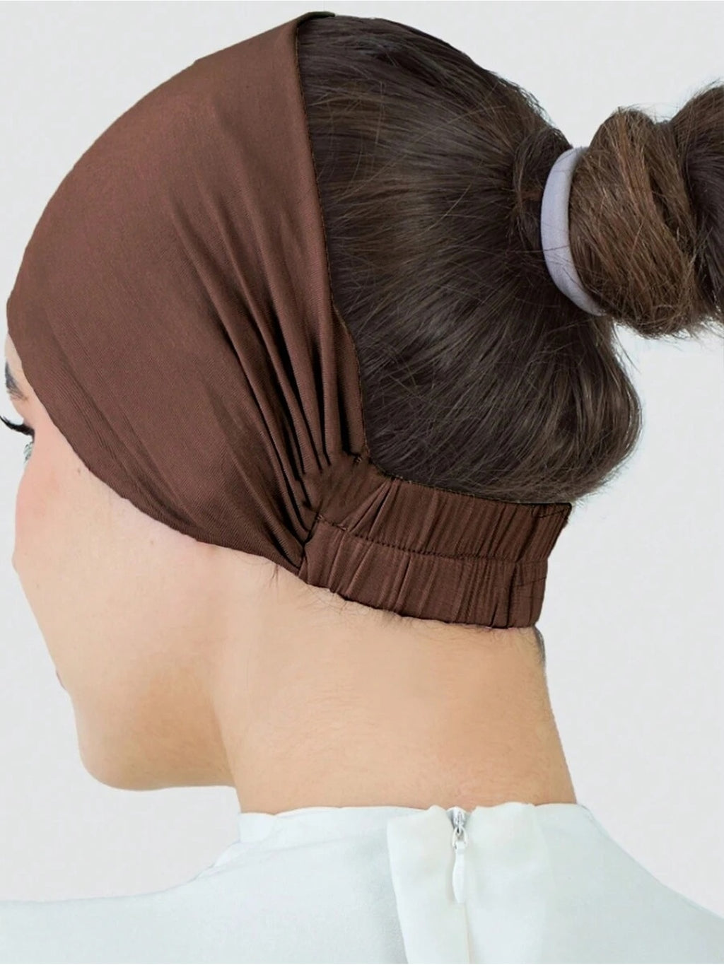 1pc Classic Solid Color Pleated Headband, Can Be Used As a Base Hat, Layered Design Can Be Worn Alone As a Headscarf, Practical Basic Item for Daily Worship And Festive Wear, Meeting Diverse Styling Needs - 【Brown】