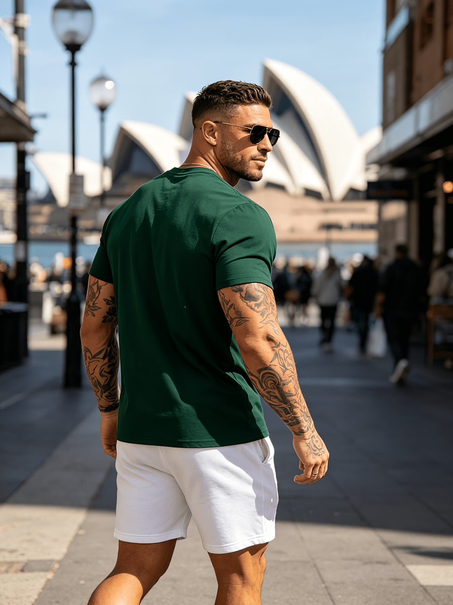 3pcs Set Spring Summer Fashion Athletic Short Sleeve Men'S Top Summer New Breathable Casual Comfortable Versatile Trendy Outerwear T-Shirt - Mixed Color 4