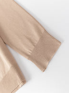 Men's Minimalist Triangle Print Knit Sweater - Warm Crew Neck Long Sleeve Pullover, Stretchable Base Layer Suitable for Autumn Winter Layering, Casual Office Wear & Cold Weather, Hand Washable Regular Fit Sweater - Light Brown-1