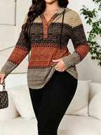 Plus Size Camouflage Printed Hooded Sweater, All-Season Style - Mixed Color 2