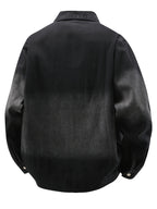 American-style Retro Men's and Women's Trendy Casual Loose Spring-autumn Denim Long-sleeved Shirt - Black