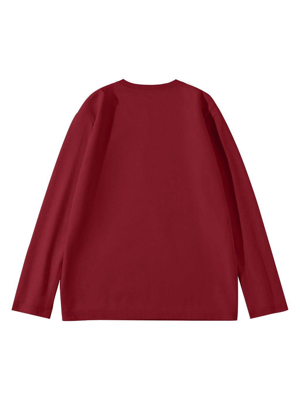 Mùshān Snow Selected Paul Frank Pure Breathable Spring And Autumn Men'S Long Sleeve T-Shirt - Burgundy color