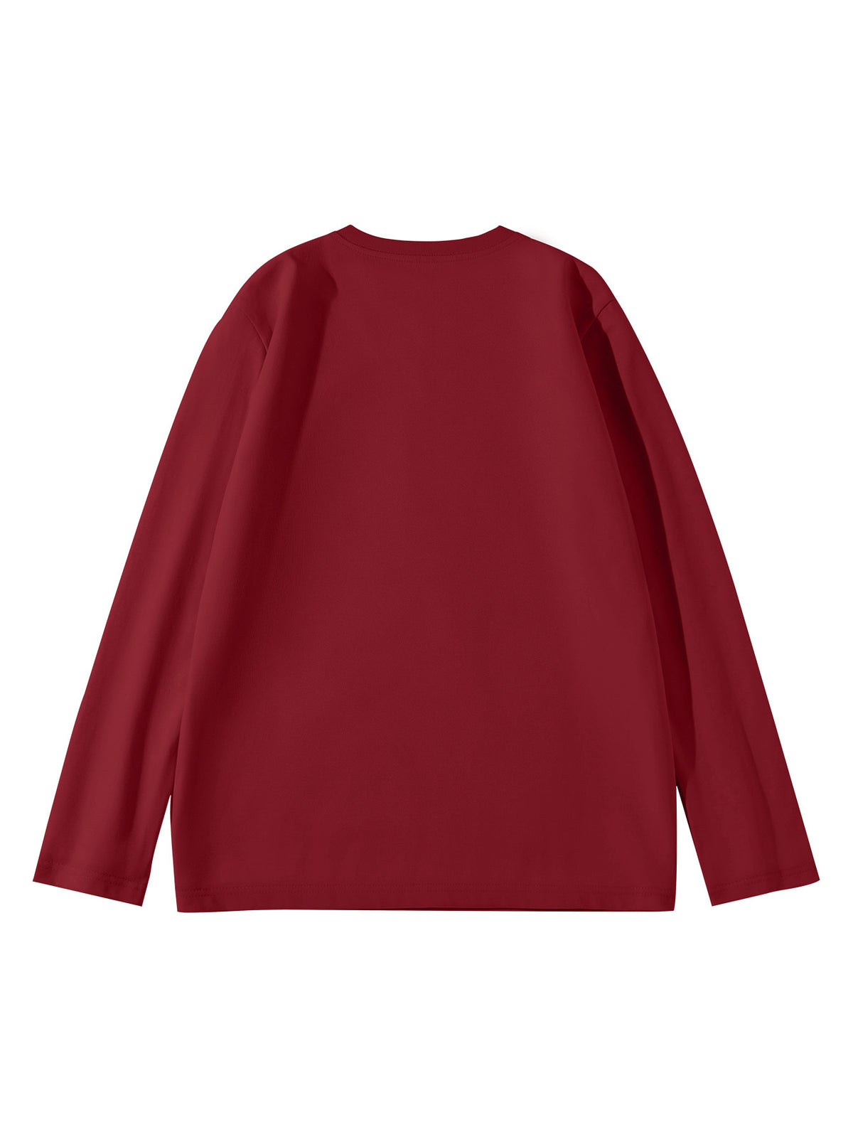 Mùshān Snow Selected Paul Frank Pure Breathable Spring And Autumn Men'S Long Sleeve T-Shirt - Burgundy color