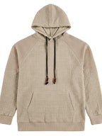 Maqiqi OBM Men's New Autumn/Winter Solid Color Warm and Comfortable Hooded Sweatshirt, Stylish and Versatile for Daily Casual, Work, Commuting, and Outdoor Activities - Khaki