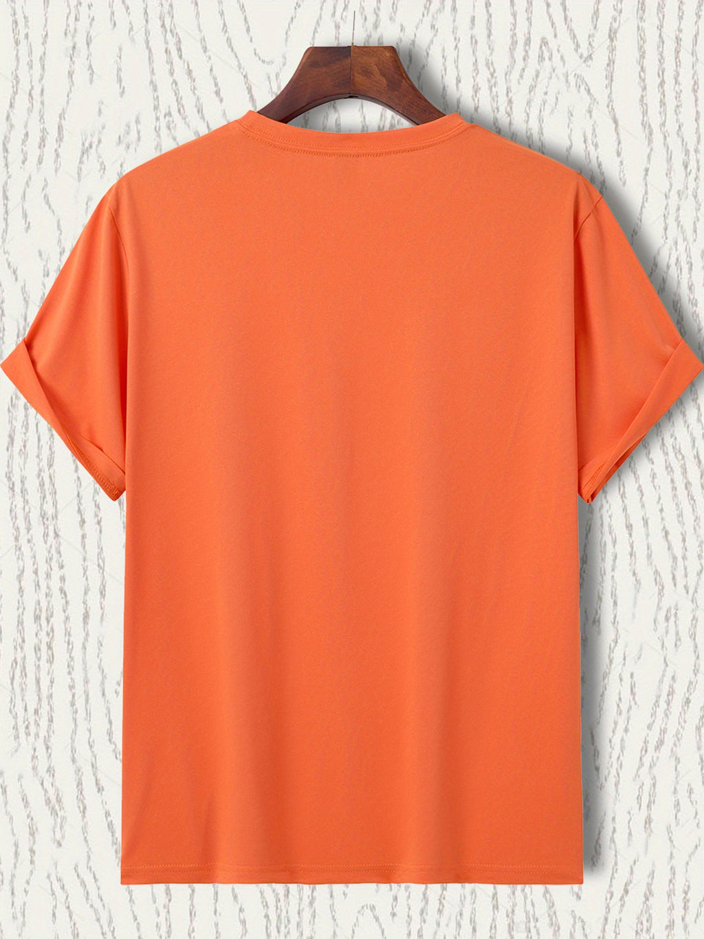 Sunny Energetic Orange Spiral Pattern Short Sleeve T-Shirt, Fresh And Fashionable, Suitable for Outdoor Activities And Daily Wear - Orange