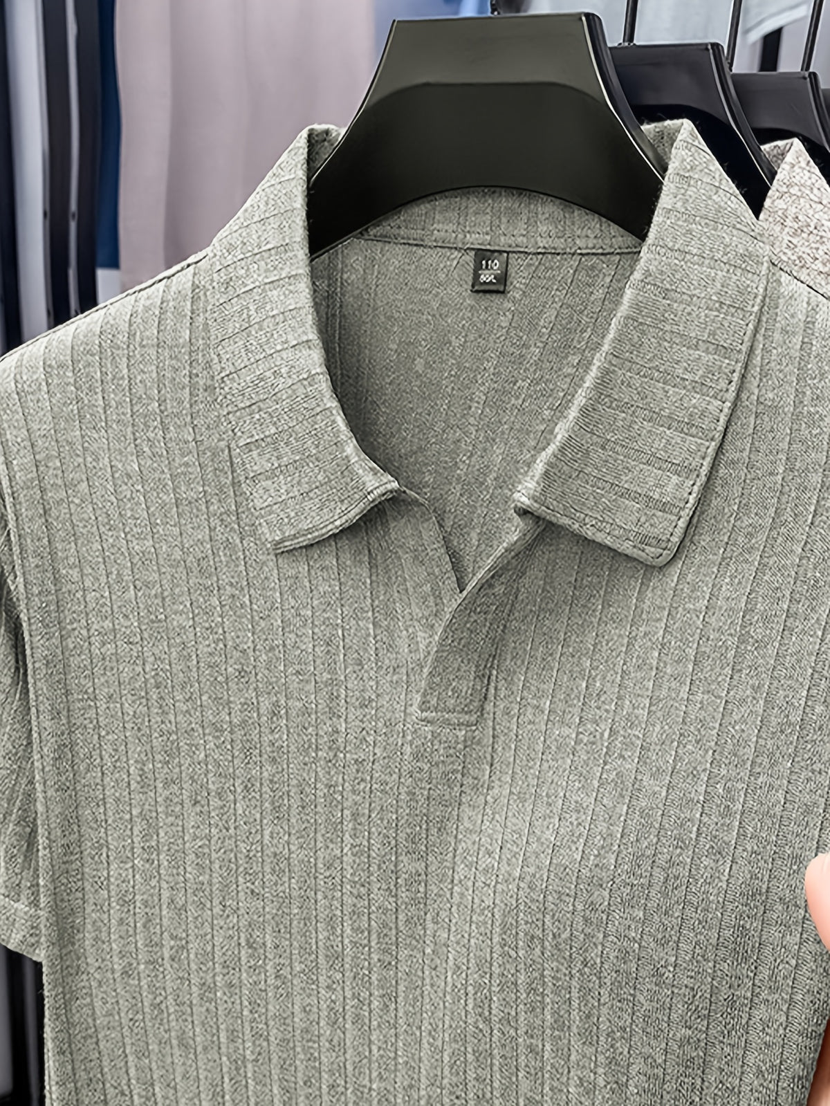 Men's Summer Lapel Polo Shirt, Slim Fit Straight Cut, Highly Forgiving Fit, Sculpts Waist and Abdominal Lines, Clean and Crisp Upper Body; Suitable for Various Occasions Including Daily Casual, Light Business Commuting, and Outdoor Outings - SINBOS - Light Green