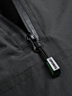 Men's Spring/Autumn Hooded Windbreaker Jacket, Loose Fit Plus Size Trendy Versatile Half-Zip Casual Workwear Jacket, Fashionable Thin Half-Zip Outerwear Suitable for Outdoor Sports, Travel, Hiking, and Adventure Wear - Dark Gray