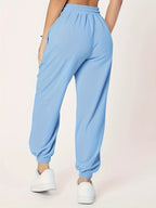 Casual Fashion Elegant Tapered Women'S Long Pants - Light Blue