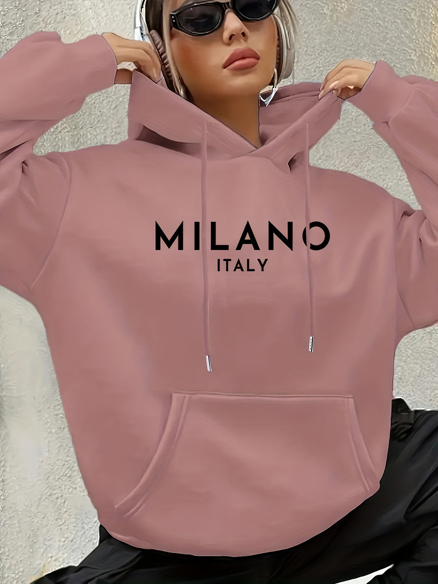 Women'S Fashion Hoodie - Peach