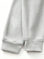 Men's Fashion Trendy Casual Solid Color Hooded Sweatshirt - Light Grey
