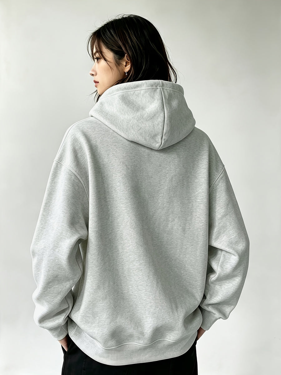 Easy Cool Unicorn Silhouette Print Hoodie And Pants Set, Matching Small Pattern Design, Loose And Relaxed Fit, Comfortable Fabric, Casual Street Style Women'S Leisure Two-Piece Set - Light Gray + Light Gray