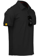 3-Pack Summer Men's Quick-Dry Sweat-Wicking Breathable Lapel Polo Shirts, Outdoor Sports Base Layers, Commuting, Training, and Security Short Sleeves - Black Green Card