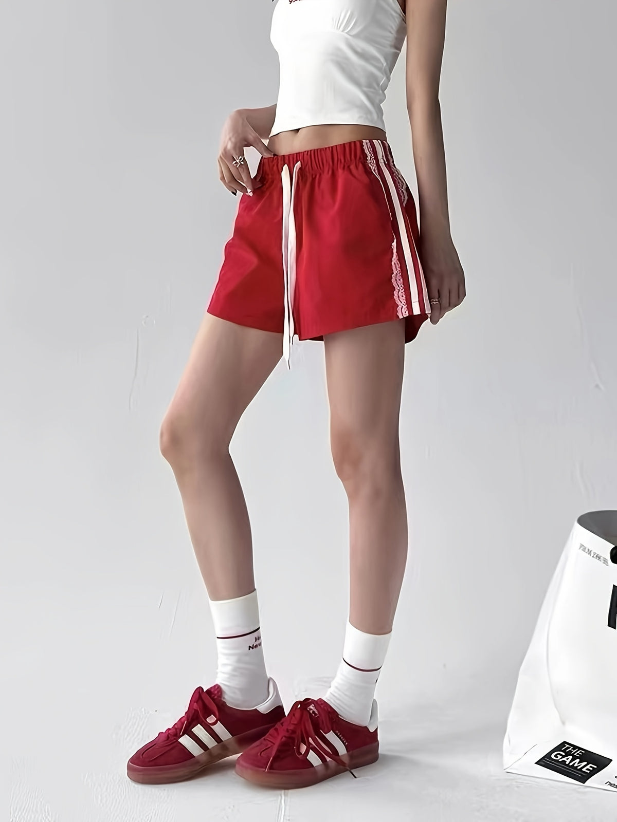 Women's Fashion Streetwear Cool Casual Shorts - Red