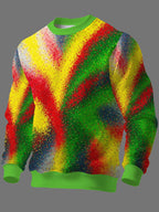 New Fashionable Trendy Crew Neck Long Sleeve Autumn/Winter Printed Crew Neck Sweatshirt Men's Top - Mixed colors