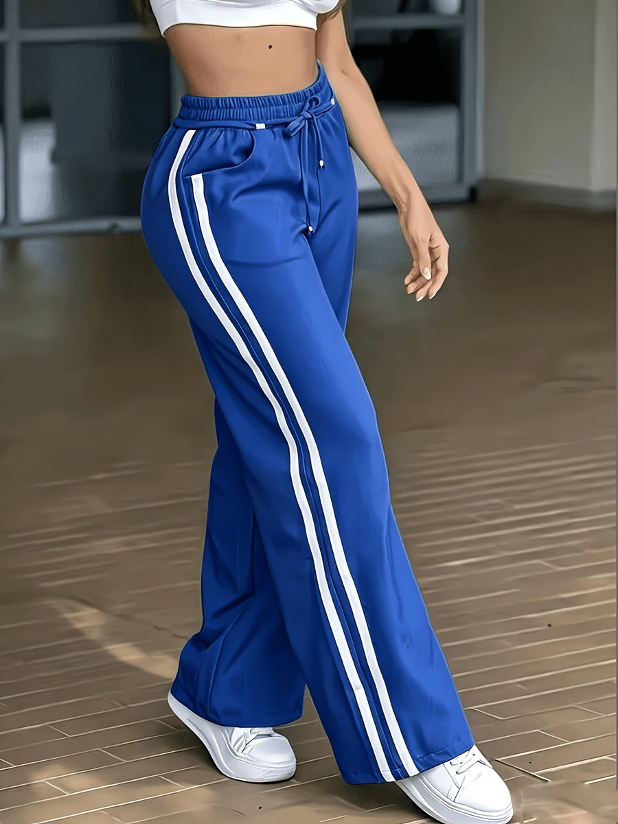 Women's Fashion - Long Trousers - Unique Waist Design for a Look, Daily Commute Style, Elegant, Fashionable, and Casual, Versatile for and All-Match Outfits, Suitable for Outdoor S, Japanese, Korean, European, and American Styles, Four Seasons - Blue