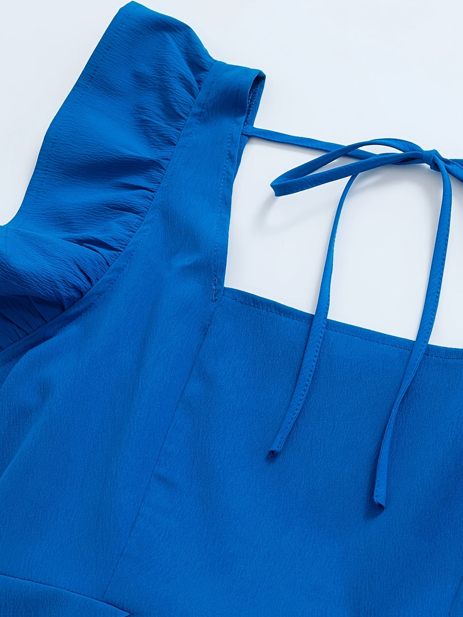 Casual Dress - Royal blue color