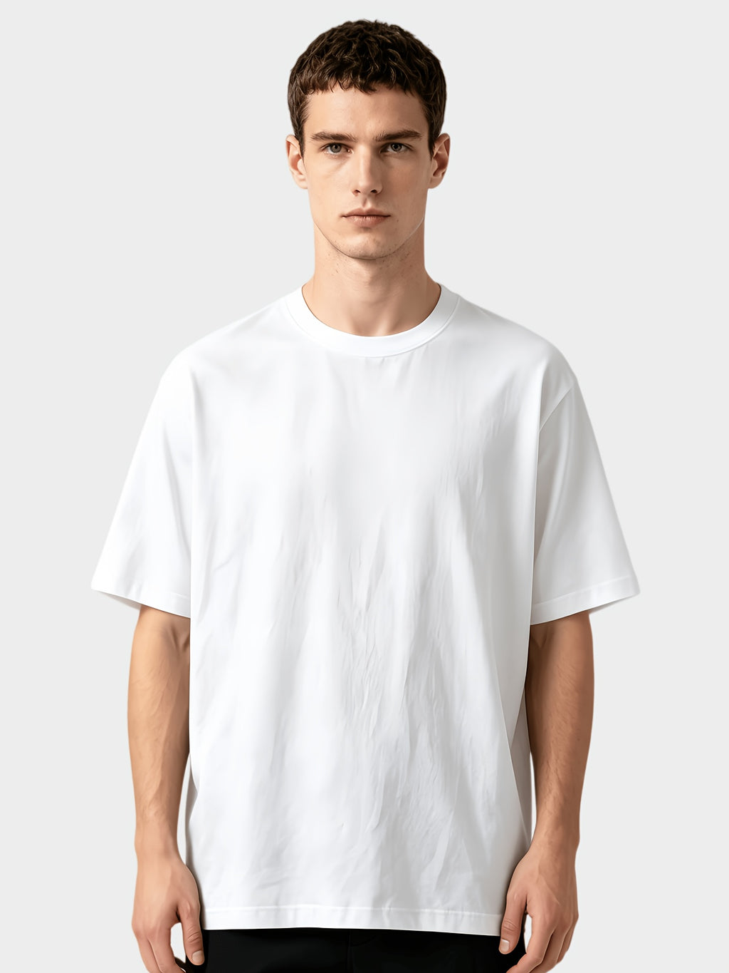 3pcs Set, Men'S White Short Sleeve T-Shirt, Round Neck Solid Color No Pattern Basic Style, Soft And Breathable Sweat-Absorbing, Easy Casual Spring Summer Regular Fit, Suitable for Commuting, Home Wear, And Daily Outfits, Sweat-Resistant - White