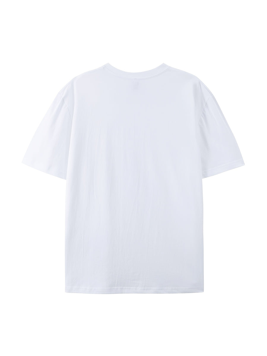 100% Women'S Round Neck Casual Summer Top, Breathable Spring/Summer/Fall T-Shirt (Machine Washable), Suitable for Casual Outfits, Women'S Pure Short Sleeve T-Shirt, Women'S Round Neck Top - White