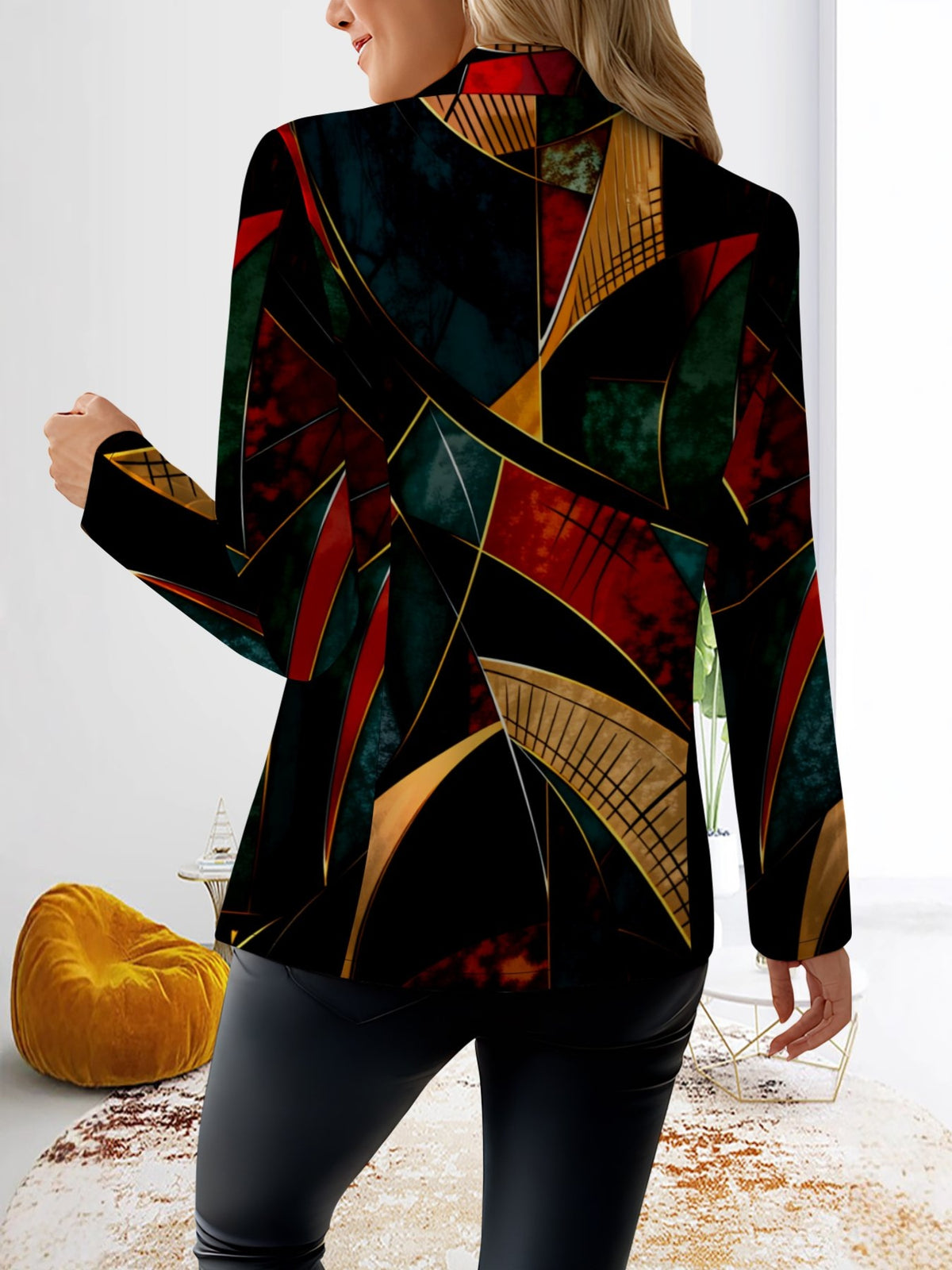 Women's Autumn Campus Fashion,  Outdoor Travel Attire, Tops with Unique Patterns, Elegant Printed Autumn Coats, and Exquisite Blazers. - Mixed colors