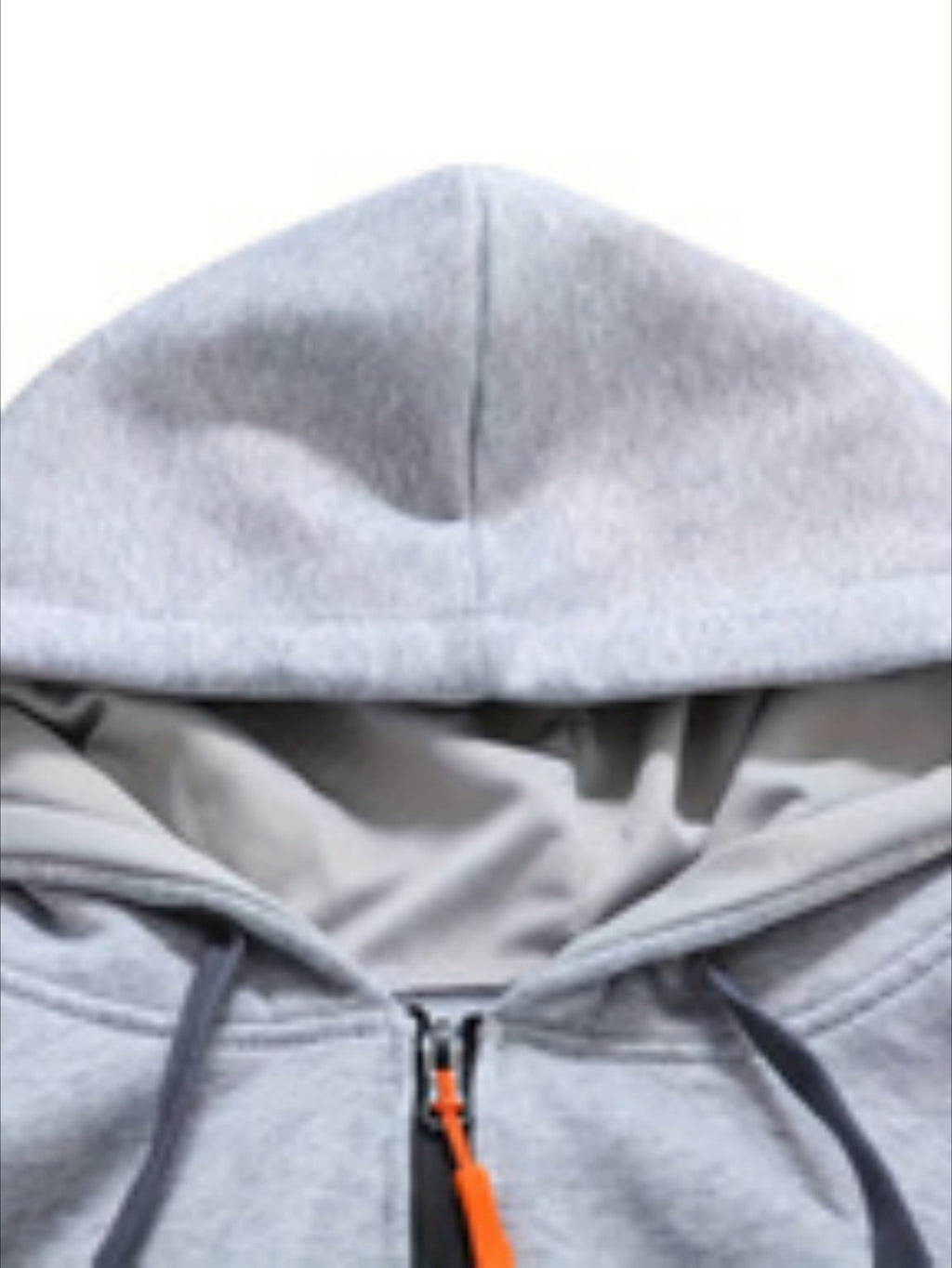 Men'S Basic NY Uppercase Letter Print Cargo Hooded Zipper Cardigan Casual Jacket - Light Grey