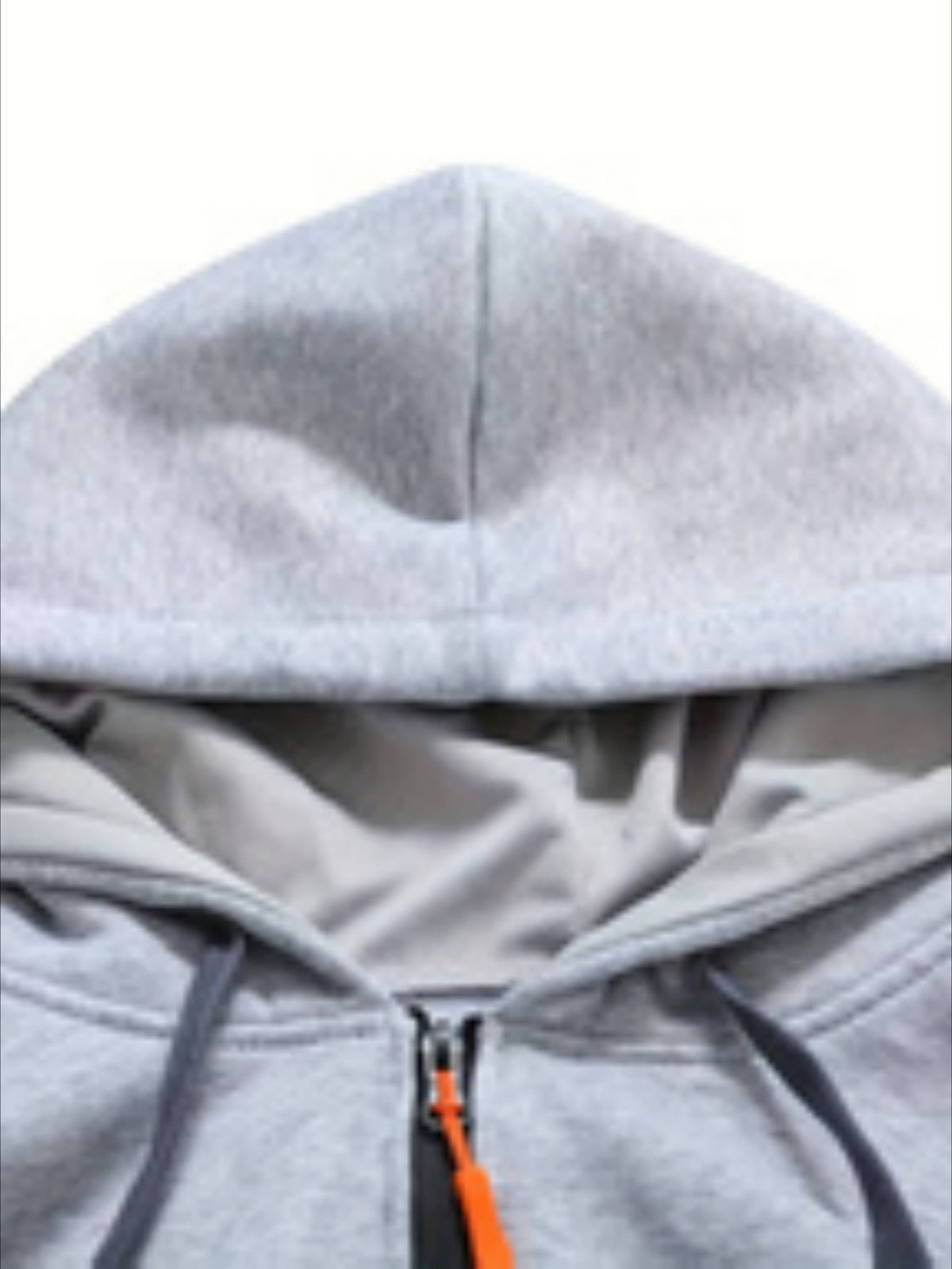 Men'S Basic NY Uppercase Letter Print Cargo Hooded Zipper Cardigan Casual Jacket - Light Grey