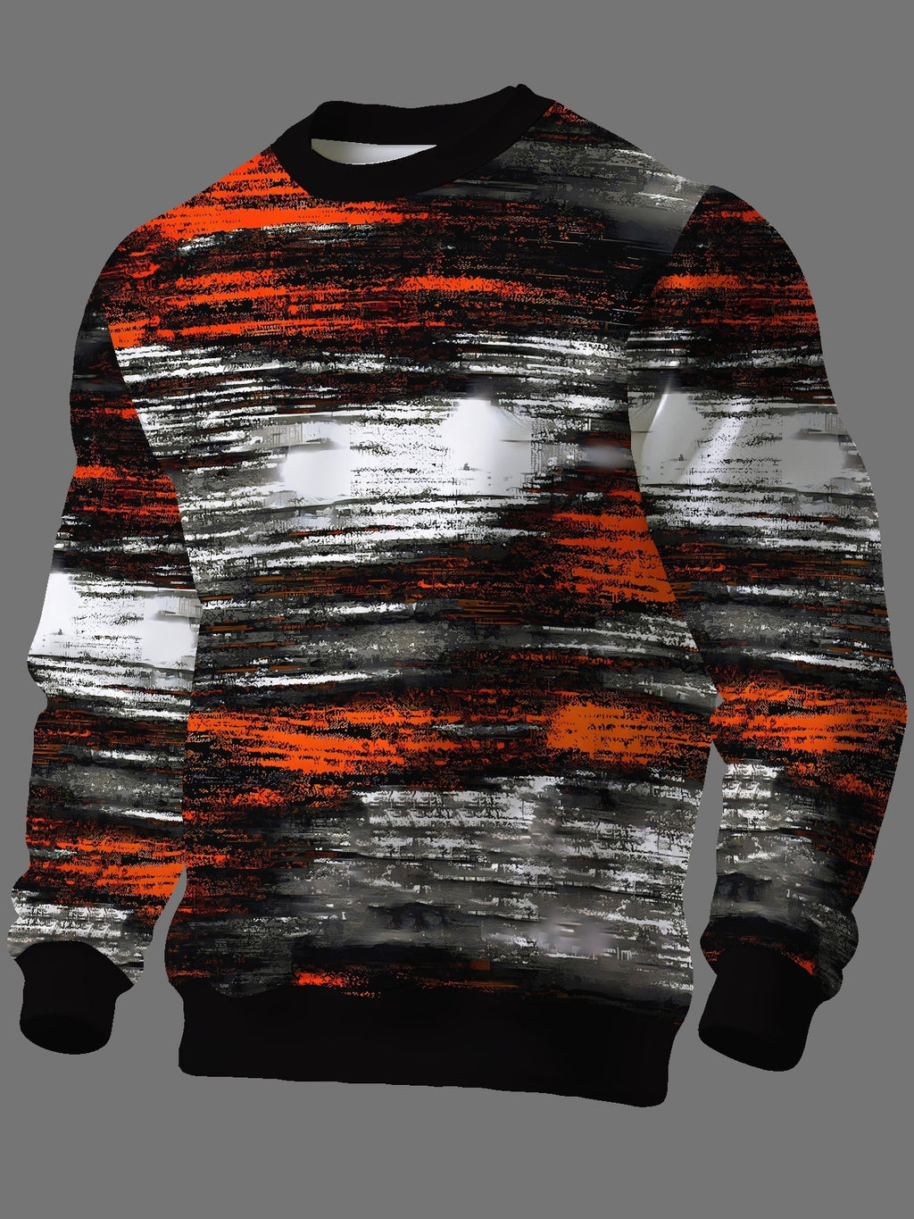 New Fashionable Trendy Crew Neck Long Sleeve Autumn/Winter Printed Crew Neck Sweatshirt Men's Top - Mixed colors