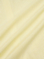 Summer Fashion New Fun Cartoon Healing Style Pocket Print Short Sleeve Thin Striped Lapel Casual Loose Shirt - Yellow