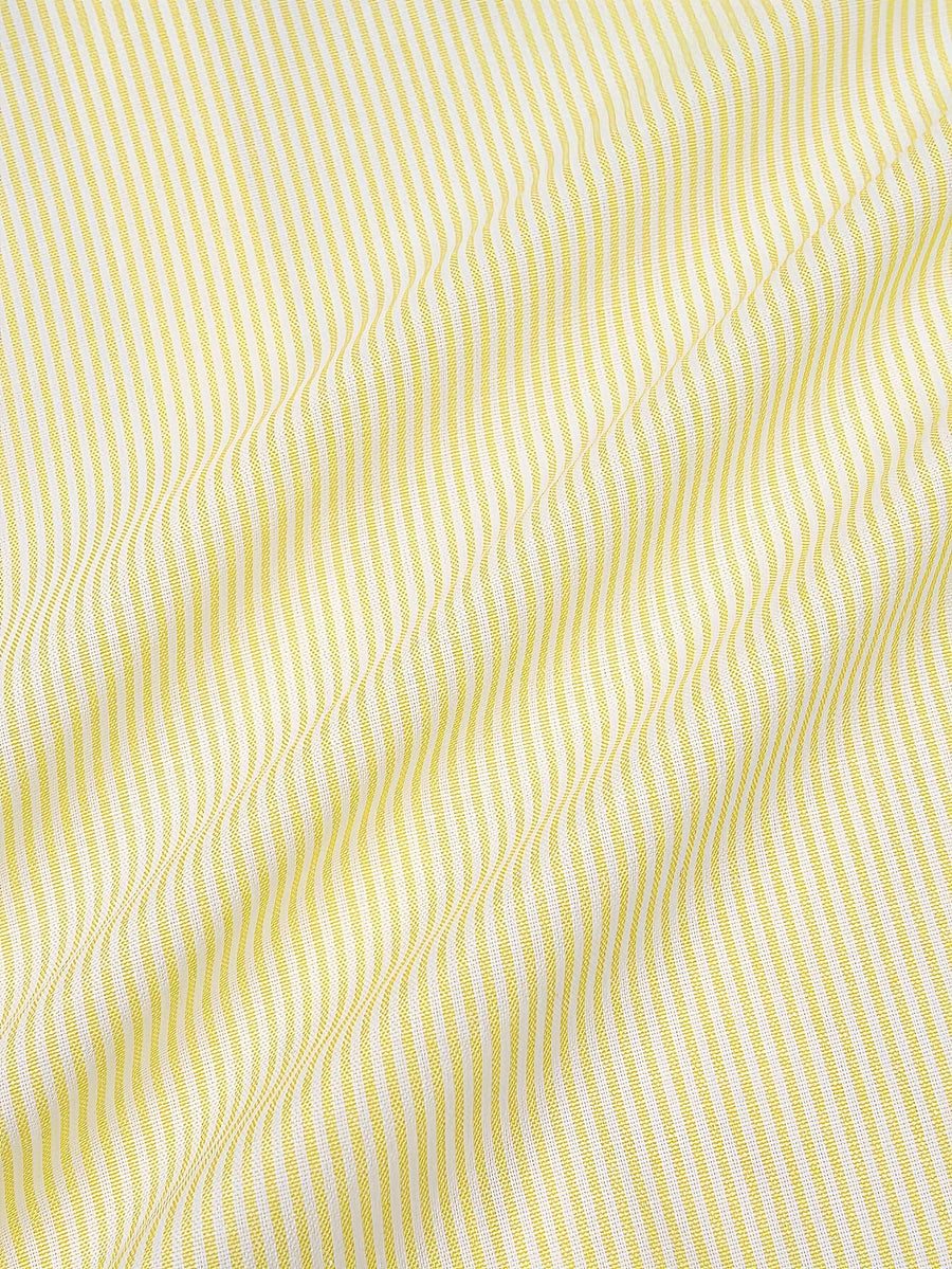 Summer Lightweight Cool and Handsome Fashionable Trendy Men's Simple Letter Print Short Sleeve Striped Loose Fit Casual Outerwear Shirt - Yellow