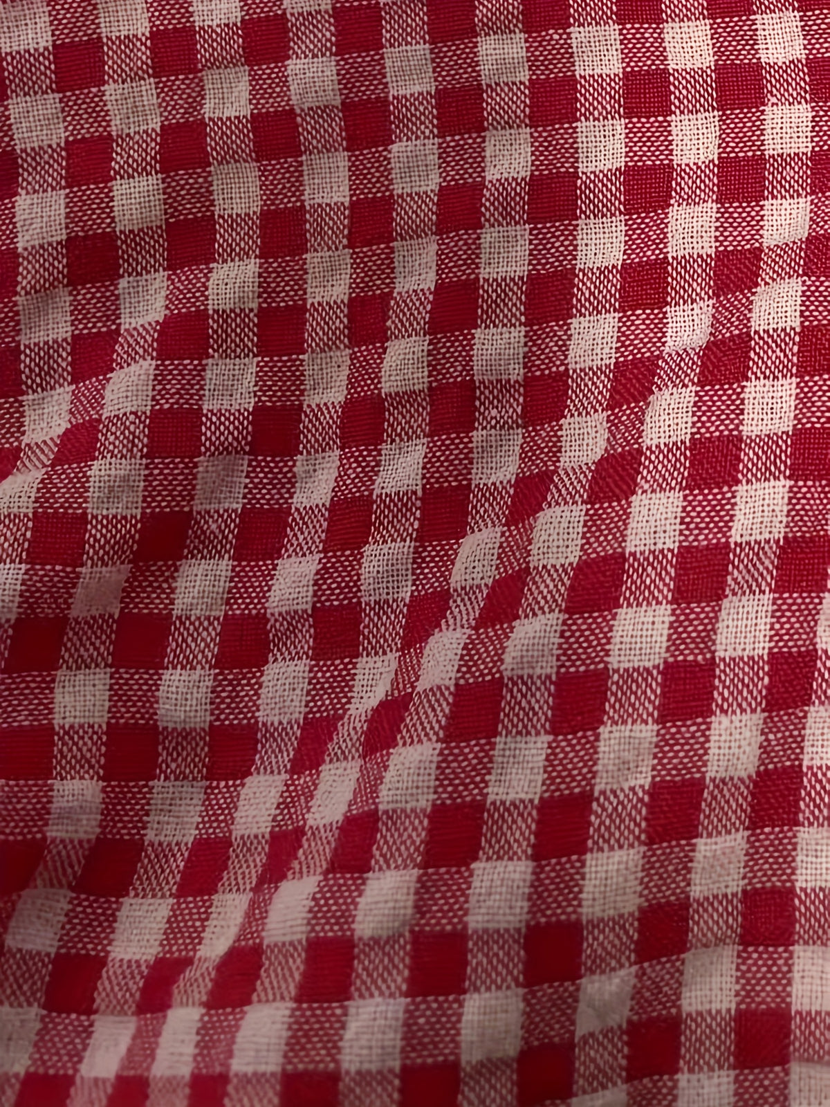 Women's Plaid Button Lace Trim Spliced Spaghetti Strap Top - Red