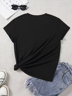 Women's Soft Breathable Brooklyn Print T-Shirt - Casual Short Sleeve Round Neck Tee Suitable for Summer & Year-Round Wear - Casual Outfits & Special Events - Soft Comfortable Casual Attire with Brooklyn Lettering - Black
