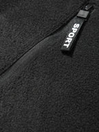 Men Outdoor Tactical Style Fleece Hoodie, Thick Warm Multi-Zipper Pockets Loose Sweatshirt for Autumn Winter Commute Hiking - Black