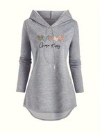 Women'S Fashion Long Sleeve Top - Light Grey