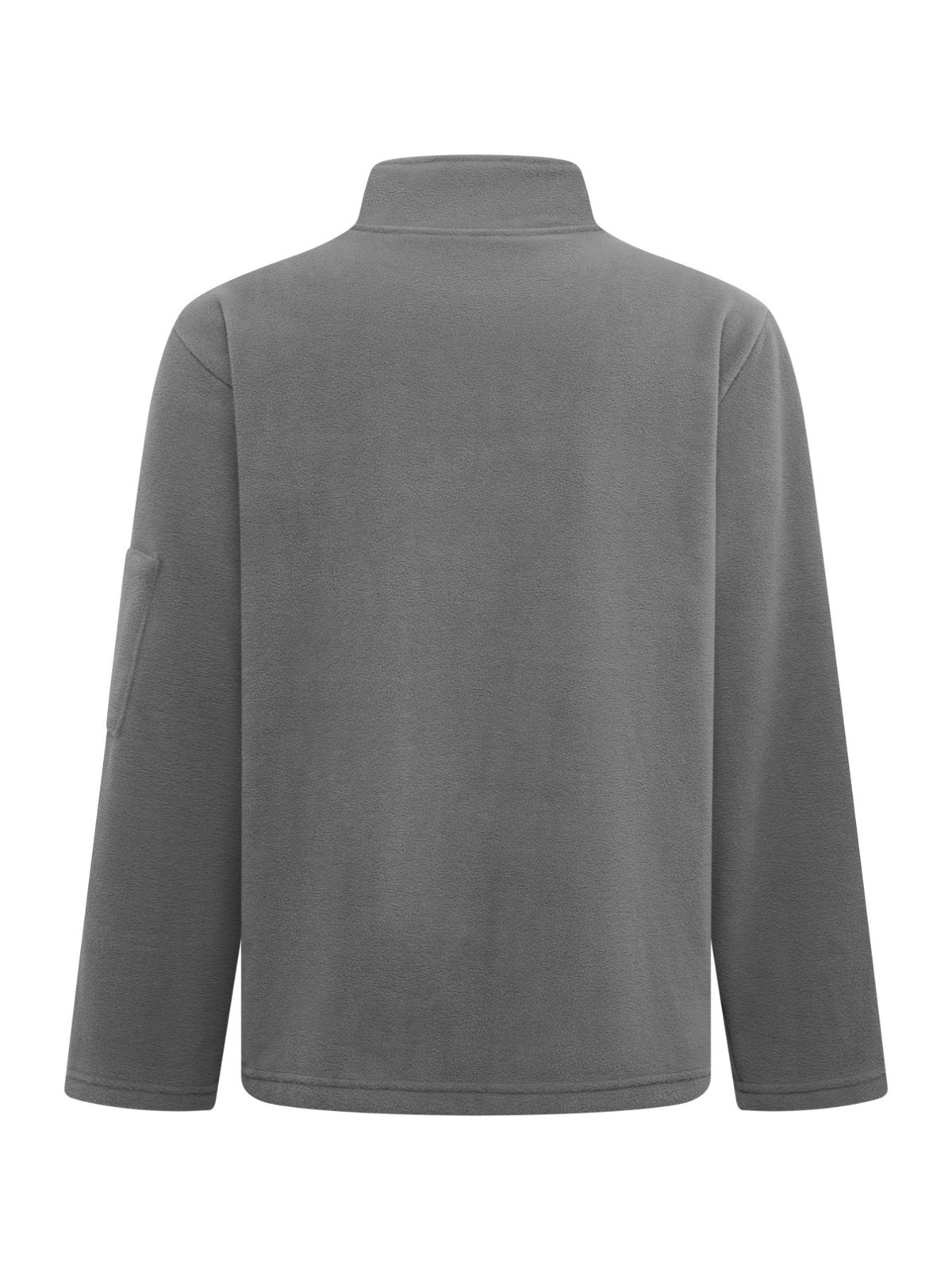 Men'S Autumn Winter Trendy Fleece Jacket, All-Match Style with Multiple Pockets, Casual Commute Top, New Men'S Techwear Stand-Collar Jacket with Full Zipper, Fashionable Print Top - Dark Gray