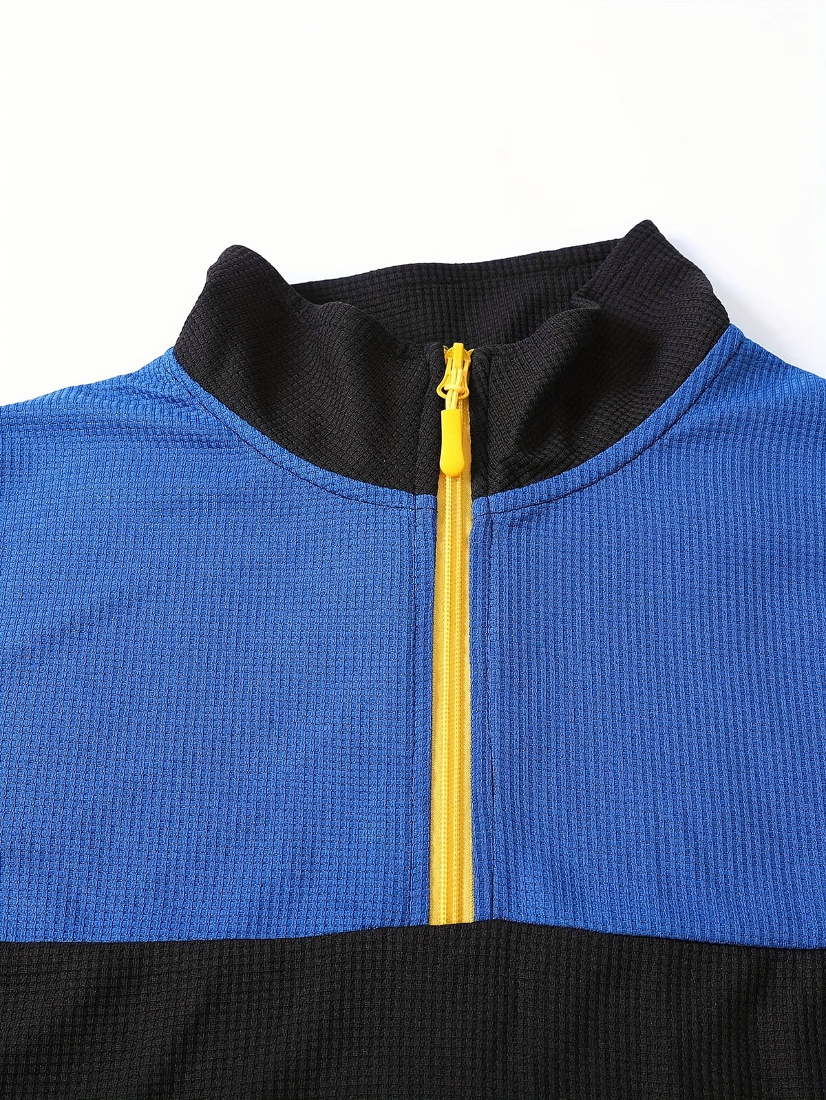 Men's Color-Block Hoodie, Casual Loose-Fit New Spring/Autumn Sweatshirt, Men's Sporty Outdoor Top Jacket - Blue