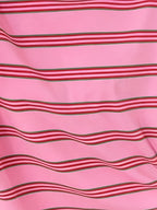 Striped Print Summer Women'S Clothing, Y2K Cute T-Shirt, Spring And Summer Casual Women'S Top, Oversized Loose Round Neck Short Sleeve T-Shirt - Red