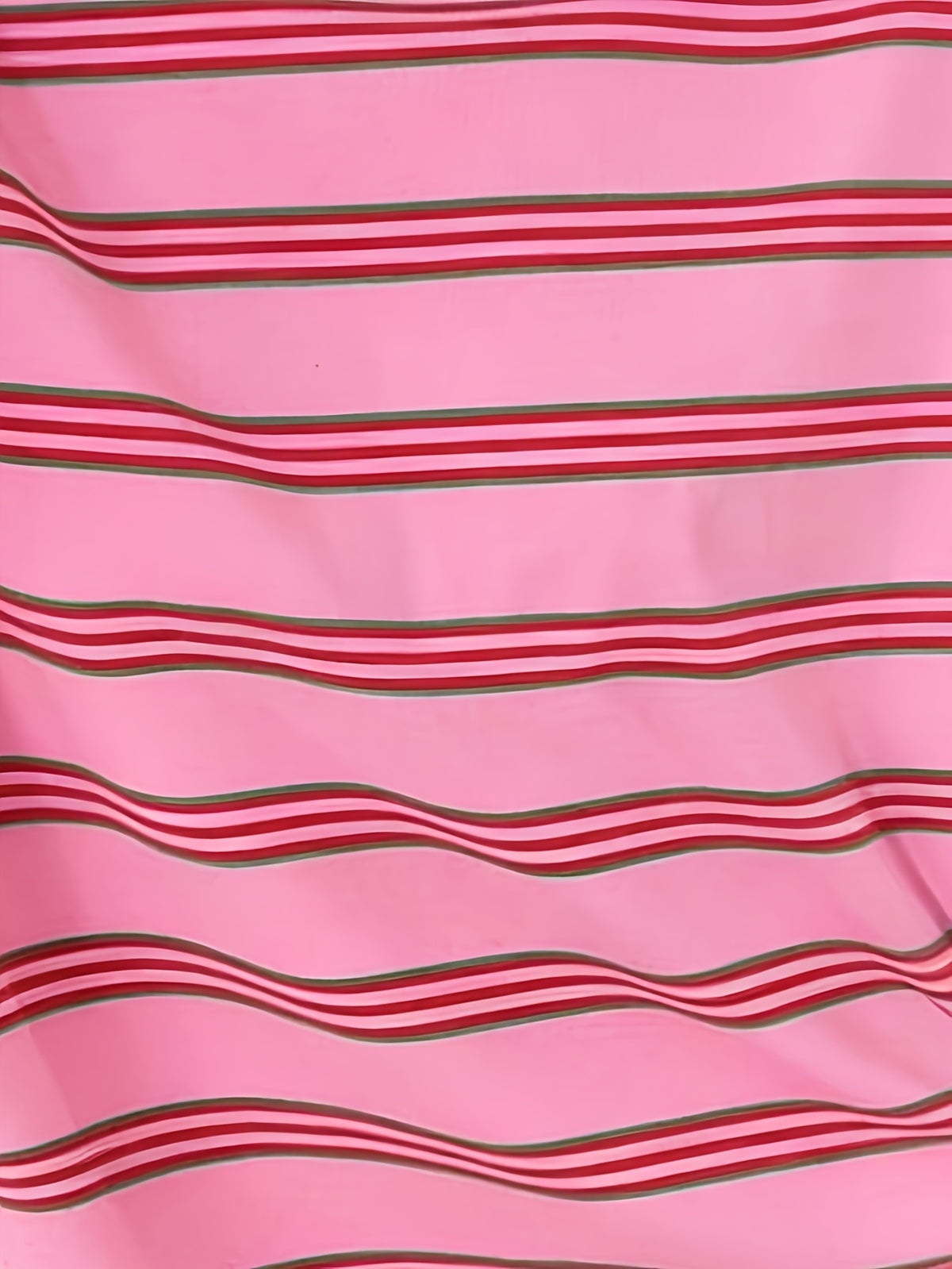 Striped Print Summer Women'S Clothing, Y2K Cute T-Shirt, Spring And Summer Casual Women'S Top, Oversized Loose Round Neck Short Sleeve T-Shirt - Red