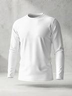 Casual Fashion Street Style Men's Crew Neck Long Sleeve T-Shirt, Polyester Digital Print Basic Top for Summer Autumn Outdoor Activities - Mixed colors