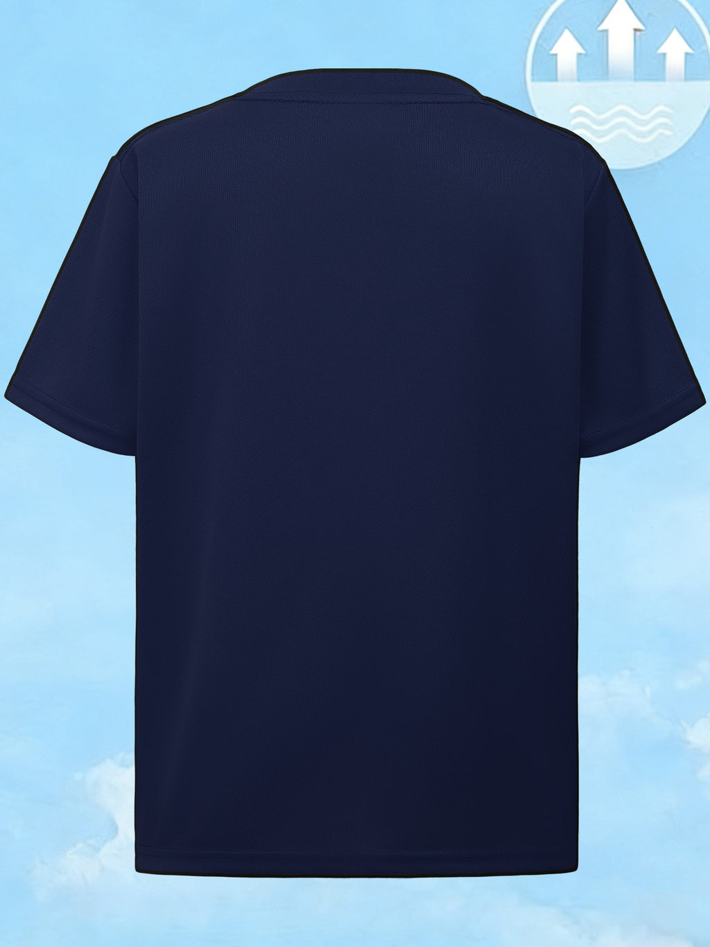 Men'S Ultra-Thin Performance Fitness T-Shirt with Bull Head Pattern, Suitable for Gym, Running, And Outdoor Activities, Breathable And Quick-Dry Round-Neck Sports Top - Navy Color