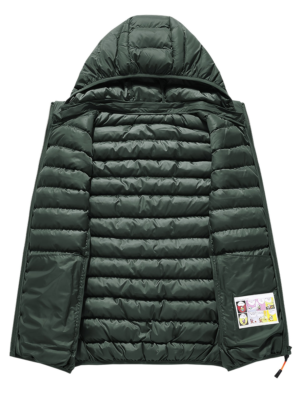 Men'S Slim-Fit Hooded Vest - Lightweight Non-Stretch Jacket, Front Zipper Closure, Side Pockets - Cold Weather Outerwear for Everyday & Formal Events - Fall/Winter, Winter Clothing, Sleek Design, Durable Construction, Stylish Outerwear, Urban Style - Dark Army Color