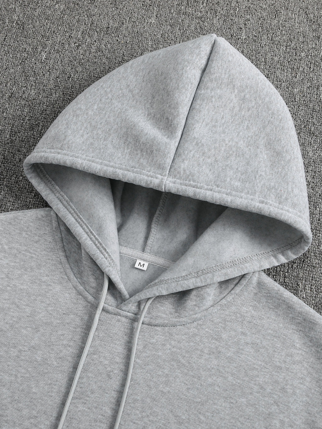 Men'S Autumn Winter Print Hooded Fleece Sweatshirt, Versatile Athletic Casual Loose Hooded Sweater - Grey