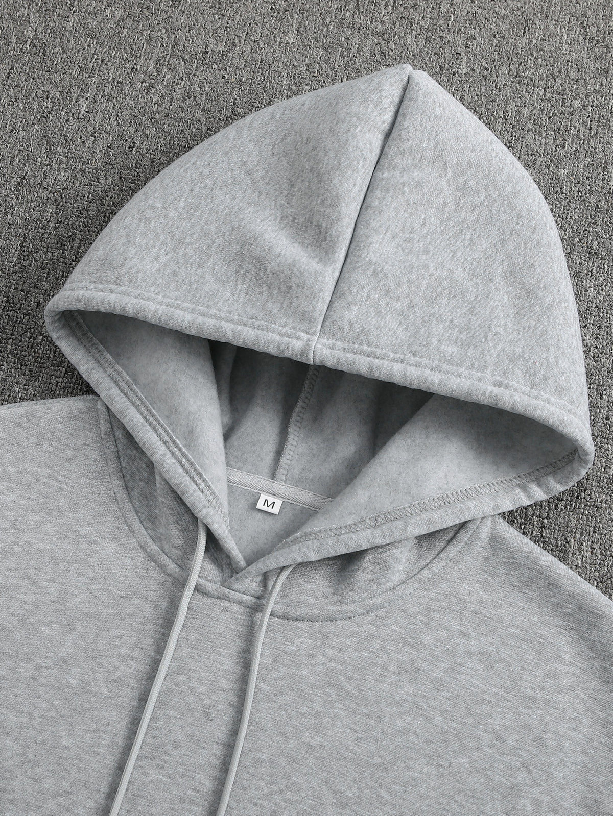 Men'S Autumn Winter Print Hooded Fleece Sweatshirt, Versatile Athletic Casual Loose Hooded Sweater - Grey