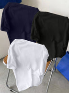 3pcs Set Men's Pure Cotton Short-Sleeve Crew Neck T-Shirt with Milan, Italy Pattern, Suitable for Daily Casual Wear, Comfortable, Soft, Breathable, Summer Essential - White+Black+Navy
