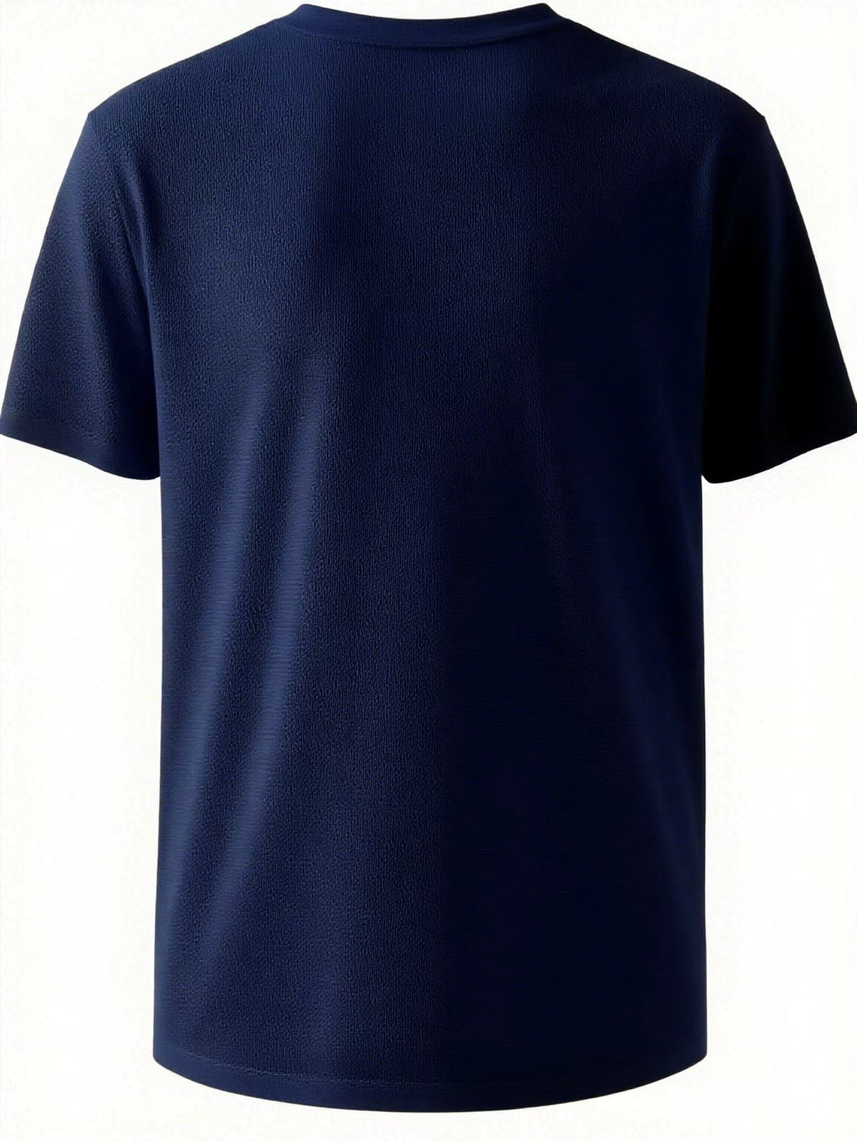 2026 Latest Casual T-Shirt for Men, Featuring a Easy Geometric Pattern And Short Sleeves. It Is Comfortable And Versatile to Wear, with a Design That Combines Vertical Stripes And Triangular Elements - Navy Color